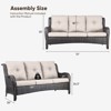 Buenhomino Outdoor Patio Couch Wicker Sofa - 3 Seater Rattan Sofa for Outside Patio Garden with Deep Seating and Olefin Cushions - 3 of 4