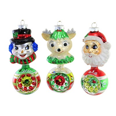 Shiny Brite 6.0 Inch Holiday Splendor Figure Christmas Ornament Tree Ornament Sets