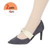 INSPIRE CHIC Women's Leather Bowknot Detachable Elastic Shoe Heels Strap Band - 4 of 4