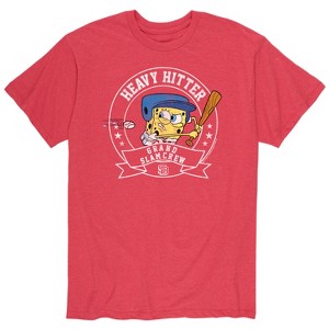Men's - SpongeBob SquarePants - Heavy Hitter Grand Slam Crew Short Sleeve Graphic T-Shirt - 1 of 4