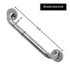 Grab Bar for Bathroom, Shower, or Toilet – Wall-Mounted, Rust-Resistant - 3 of 4