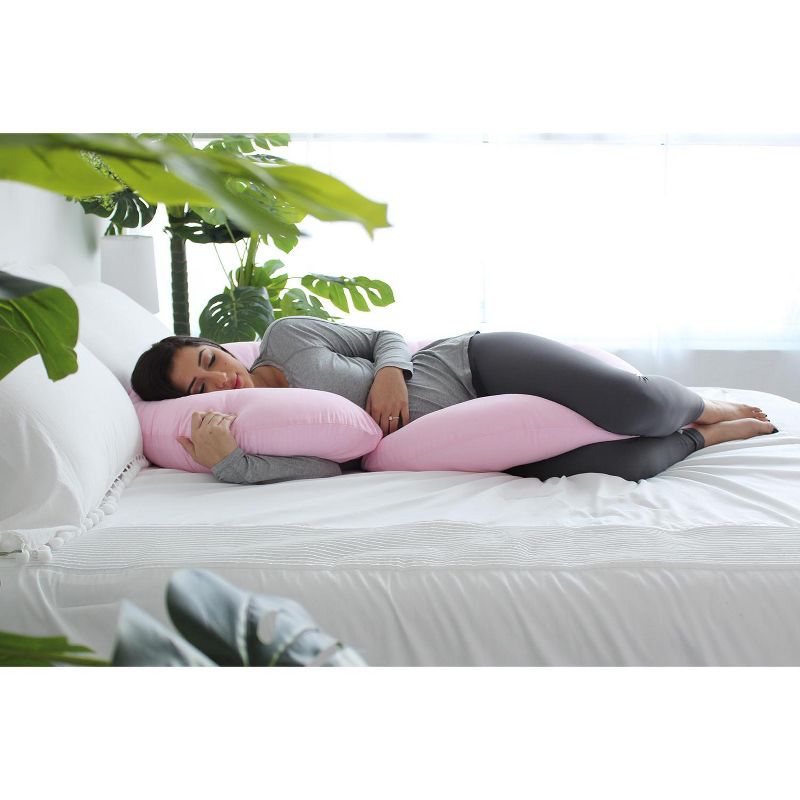 PharMeDoc Pregnancy Pillows C-Shape Full Body Maternity Pillow, Jersey Cover, 6 of 8