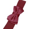 Allegra K Women Elastic Belt Wide Stretchy Cute Bowknot Wedding 2 Pcs - 3 of 4