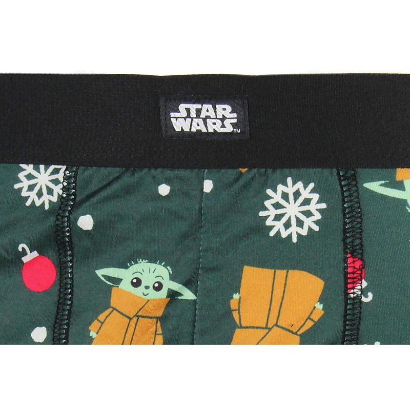 Star Wars The Mandalorian Men's Grogu Baby Yoda Christmas Boxer Briefs, 3 of 3