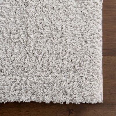 Kerra Gray Solid Polyester Stain-Resistant Runner Rug 2'8" x 8'