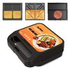 Heynemo 3 in 1 Sandwich Maker, Electric Waffle Maker with Removable Non-stick Plates, 1000W Panini Press Grill with Glass Top Cool Touch Handle - 2 of 4