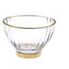 Classic Touch Set of 4 Straight Line Textured Dessert Bowls with Vivid Gold Rim and Base - image 4 of 4