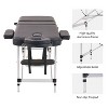 YOUNIKE Adjustable Massage Bed Professional Aluminum Alloy 3 Folding Lash Table with Armrests Portable Facial Spa Tattoo Bed - 4 of 4
