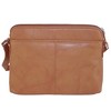 CTM Women's Leather Shoulder Bag Purse with Side Organizer - 2 of 4