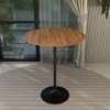 LeisureMod 36" Round Bar Height Dining Table with MDF Top and Black Stainless Steel Pedestal Base Verve Collection - 2 of 4