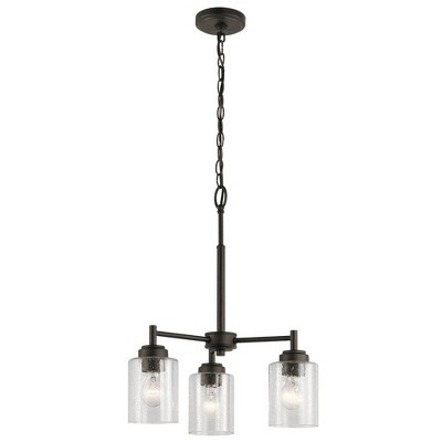 Winslow 18" Brushed Nickel Mini Chandelier with Clear Glass