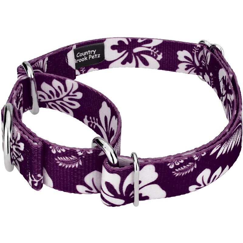 Country Brook Petz Purple Hawaiian Martingale Dog Collar, 5 of 8