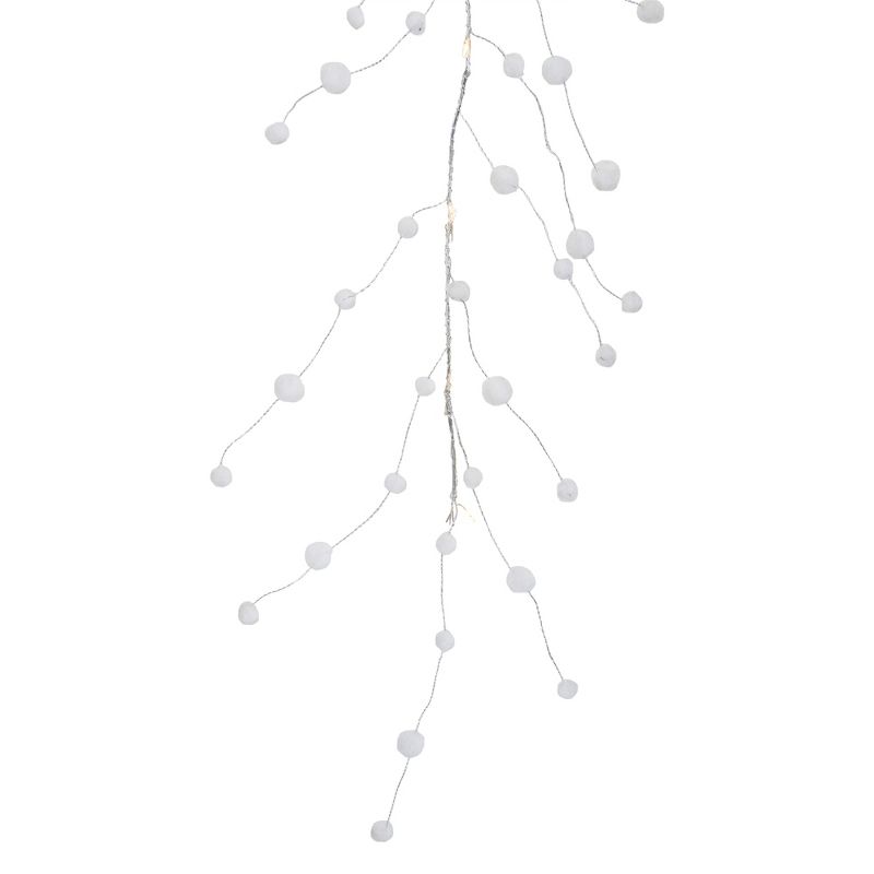 Northlight 10-Count B/O Warm White LED Pom Pom Garland Christmas Lights - 3' Clear Wire, 3 of 5