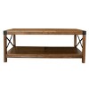 AmeriHome Acacia Wood Rustic Coffee Table - 4 of 4