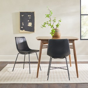 Set of 2 Upholstered with Metal X Base Dining Chair - Saracina Home - 1 of 4
