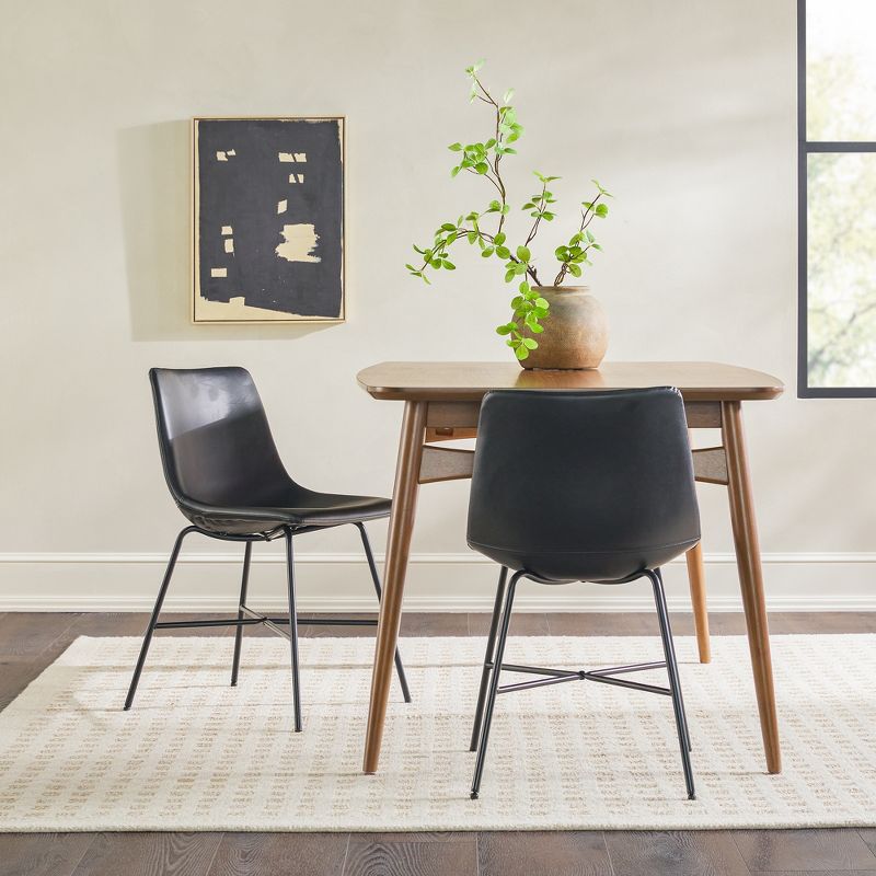 Set of 2 Upholstered with Metal X Base Dining Chair - Saracina Home, 4 of 13