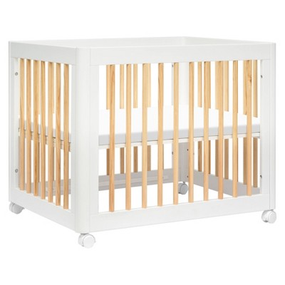 Yuzu White and Natural 8-in-1 Convertible Crib with All-Stages Conversion Kits