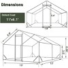 Acekool Walk-In Chicken Coop - Weatherproof Outdoor Poultry Cage with Locking Door - 3 of 4