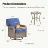 Buenhomino Patio Furniture Set with 5-inch Thick Cushion, Outdoor High Back Swivel Rocker Patio Chairs, 6PCS Wicker Conversation Set for Deck, Yard - 3 of 4