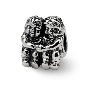 Black Bow Jewelry Sterling Silver Childhood Friends Bead Charm - 1 of 3