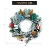 TROPOW 18 Inch Halloween Wreath - Black, White & Orange Pumpkin Fall Wreath for Front Door Decor (Indoor/Outdoor Use) - 3 of 4