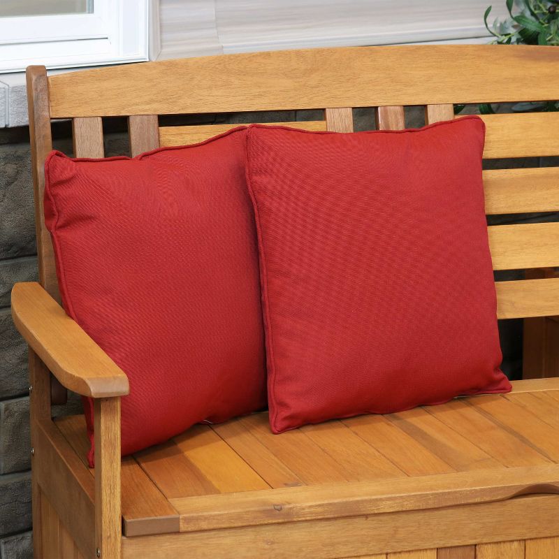 Sunnydaze Indoor/Outdoor Square Accent Decorative Throw Pillows for Patio or Living Room Furniture - 16" - 2pk, 2 of 8
