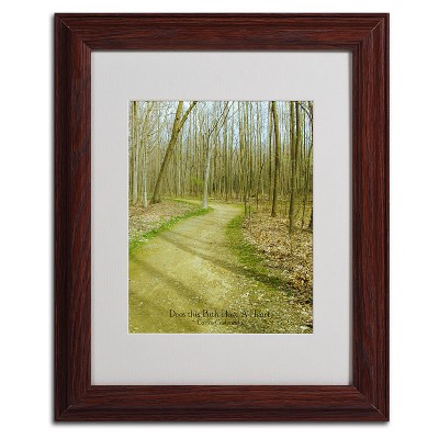 Trademark Fine Art -Kathie McCurdy 'Does This Path Have a Heart' Matted Framed