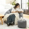Hooseng Bean Bag Chair, Upholstered Bean Bag Sofa with Back and Footstool, Lazy Sofa， Memory Foam Stuffed Lazy Sofa - 2 of 4