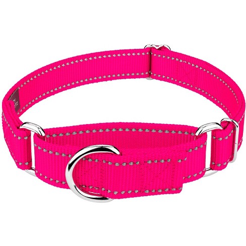 Country Brook Petz Hot Pink Reflective Nylon Martingale Dog Collar (3/4  Inch, Small)