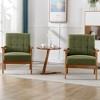 Dolonm Accent Chairs with Side Table, Wood and Fabric Armchairs Side Chair, Lounge Reading Comfy Arm Chair - 3 of 4