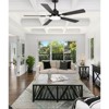 Airsurfer 52-Inch Matte Black 5-Blade Ceiling Fan with Integrated LED Light and Remote, Indoor Use - 3 of 4
