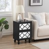 Whizmax Modern NightStand, End Table Bedside Table with 2 Mirrored Storage Drawer, Night Stand Side Table for Bedroom, Living Room - 2 of 4