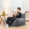 NicBex Corduroy Fabric Bean Bag Chair with High-Resilience Shredded Foam,Lazy Sofa Chair with Armrest,Modern Lounge Chair for Living Room - 2 of 4