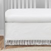 Sweet Jojo Designs Girl Baby Crib Bed Skirt Bohemian Collection Solid White - 3 of 3