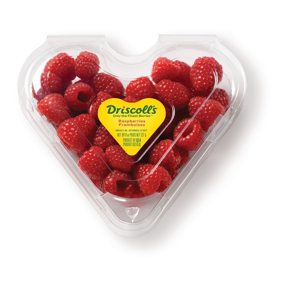 Driscoll's Raspberries in a Heart Shaped Package - 8oz