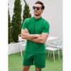 Men's 2 Pieces Outfits Quarter Zip Polo Shirt and Shorts Set 2025  Summer Casual Athletic Suit Tracksuit Set - 3 of 4
