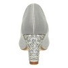 Badgley Mischka Girls Heel Dress Shoes -Elegant Girls' Pumps, Low Heels, Flower Party, Wedding, Princess (Little Kids) - 4 of 4