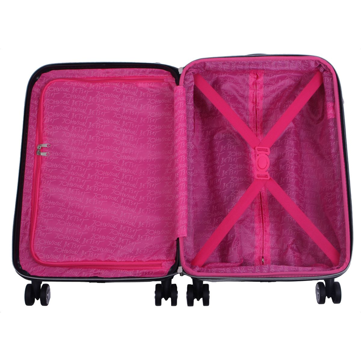 Betsey Johnson Expandable Hardside Medium Checked Spinner Suitcase - thumbnail 10