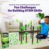 Marble Genius Marble Rails Booster Set: 30 Piece Marble Run (Includes 12 Plastic Marbles), Add-Ons for Marble Rails Building Sets - 3 of 4
