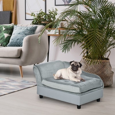 LAOTIES Luxury Small Dog Bed With Hidden Storage,Soft 3" Foam Cushion Dog Couch,Modern Pet Sofa For Small Dogs And Puppies
