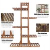 Artloge Multi-tier Extra Large Wooden Plant Stand 52" Tall Carbonized Wood Flower Pot Holder Display Rack for Home & Garden - 4 of 4