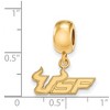 Black Bow Jewelry 14k Yellow Gold Plated Sterling Silver South Florida Bulls NCAA Bead Charm - 2 of 3