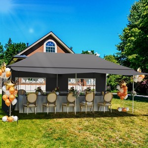 10x20 Pop Up Canopy Tent, Heavy Duty Commercial Easy Up Canopy with Removable Sidewalls, Awning & Roller Bag for Outdoor, Parties, Garden Gazebo Tent - 1 of 4
