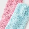 Kid's Cotton Candy Christmas 2pk Cozy Crew Socks - Pink/Blue 2-5 - 3 of 3