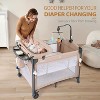 JOYMOR 5 in 1 Baby Bassinet with Changing Table, Besdide Sleeper Portable Pack and Play with Mattress and Sheet, Carry Bag - 3 of 4