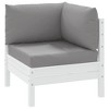 vidaXL 3 pcs Gray Pallet Cushions - Durable Oxford Fabric - Hollow and Foam Fiber Filling - Easy to Clean - 3 of 4