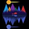 Women's Design By Humans Bears in The Mountains #4 By rockettgraphics Racerback Tank Top - 2 of 3