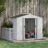Outsunny Metal Storage Shed Organizer, Garden Tool House with Vents and Sliding Doors for Backyard, Patio, Garage, Lawn - 2 of 4