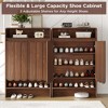 Shoe Storage Cabinet with Wave Panel Doors, 45"H 5-Tier Shoe Cabinet with Adjustable Shelves - 4 of 4