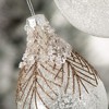 5.75"H and 4.5"H Sullivans Icy Golden Pine Ornament - Set of 2  Gold Christmas Ornaments - 2 of 2